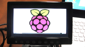 Raspberry Pi displayed to HDMI7inch monitor by default settings.JPG